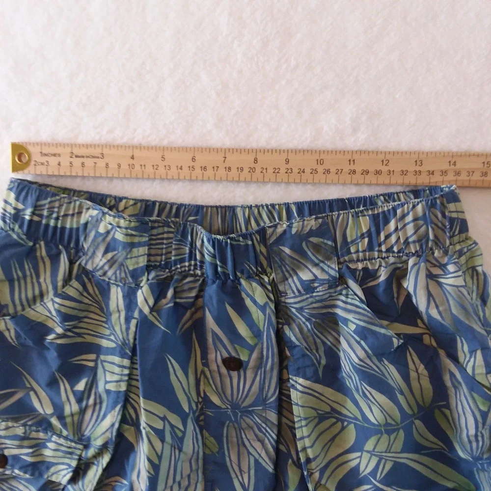 Tommy Bahama Paradise Nation Blue Leaf Print Swim Shorts Sz‎ L Tropical Lined